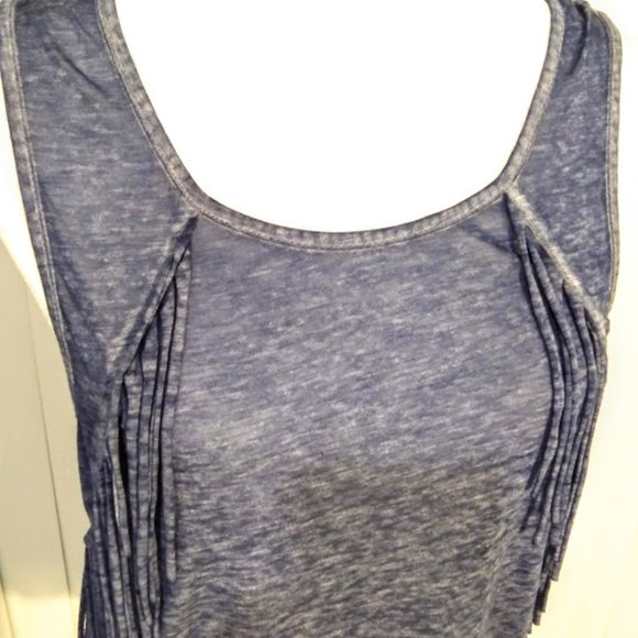 TANK TOP*WISHFUL PARK*FRINGED*BOHO STYLE*WOMEN SIZE L*LIGHT BLUE*NWOT* - Picture 5 of 7
